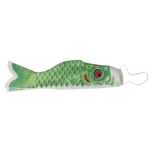 Japanischer Windsackkarpfen Segelfisch grün 70 cm
