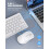 TeckNet TECKNET Mini Wireless Keyboard and Mouse Set, 2.4G Cordless USB, White 2