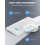TeckNet TECKNET Mini Wireless Keyboard and Mouse Set, 2.4G Cordless USB, White 3