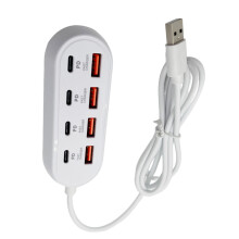 Fast Speed USB Splitter Hubs With 4 USB And 4 Type C Port-120cm