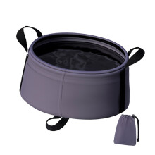 Compact Foldable Washing Tub Portable Water Sink Travel-Purple