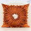 Housse de coussin à fleurs en velours orange 45 x 45 cm 1