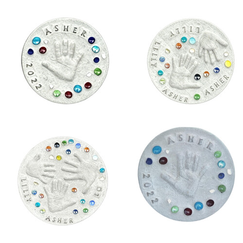 DIY Handprint Stepping Stone Set Safe Plasters-With powder L 1
