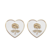 Delicate Flower Themed Headphone Headband-White love heart