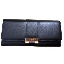 (Black) Lorenz Block Colour Matinee Purse RFID Wallet Ladies Card Holder Coin Pocket