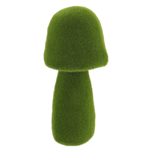 Beflockter Pilz als Ornament, grün, 24 cm 2