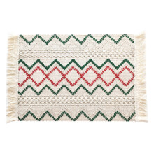 Fringe Embellished Table Mat With Pattern Ideal For-1 Pattern 8