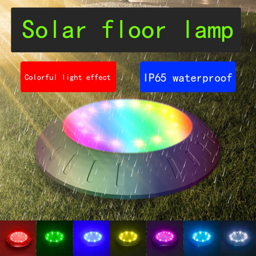 Solar Ground Lights 16-LED RGB Warm White 2-Pack 1