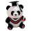 Pluche Panda gevuld afstuderen Panda speelgoed afstuderen-Zwart 1