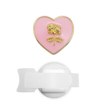 Enameled Heart Flower Charm Headphone Decoration-pink heart