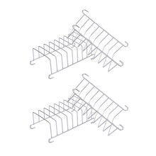 Zubehör für Heißluftfritteusen aus Stahl, 4er-Set, zum Toasten,