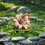 Gartenfigur „Waldelf und Hirsch“ 3