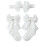 Bowknot Desisn Baby Headband Socks Set Soft Polyester-White 1