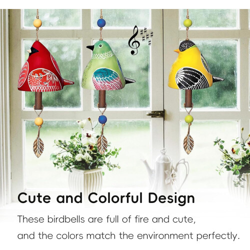 Ceramic Bird Wind Chime – Handmade, 5-Bird Design 2