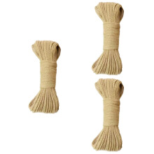 3Pièces Naturelle Jute Épaisse Tressée Marron