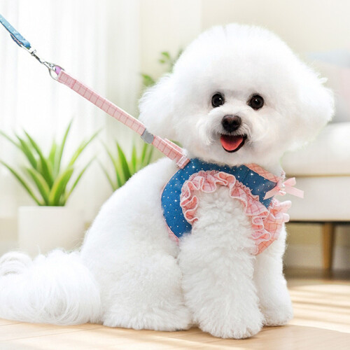Durable Dog Harness for Small Dogs No Pull Adjustable-S Pink 2