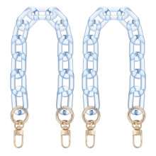 2Pcs Sky-Blue Acrylic Chain Strap for Handbag Lightweight Durable