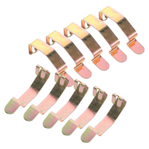 10Pièces Clips Métal Dorés Support Résistants Usure