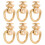 6Pcs Golden Brass Rivets with Rotatable D Rings for Bag Making 1