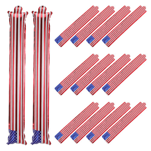 100Pcs Inflatable Thunder Sticks Patriotic Cheer Props