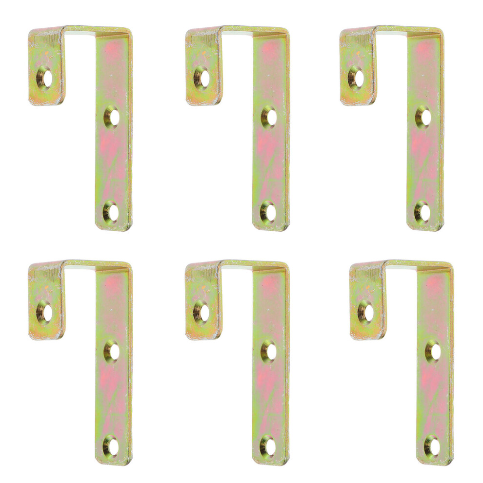 6Pcs Metal Rubberized J Hooks For Bunk Bed Ladder Secure 3762004019477