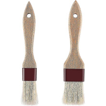 2 Pastry Brushes Natural Bristle Brush Kitchen Oil Brush with Beech Wood Handle and Hanging Rope