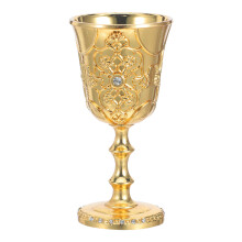 Gouden Metalen Middeleeuwse Drinkbeker Retro Zinklegering Kelk
