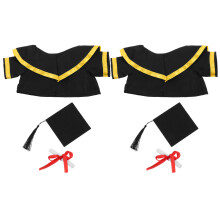 2Ensembles Tenue De Graduation Ours En Tissu Souple Couleurs Variées