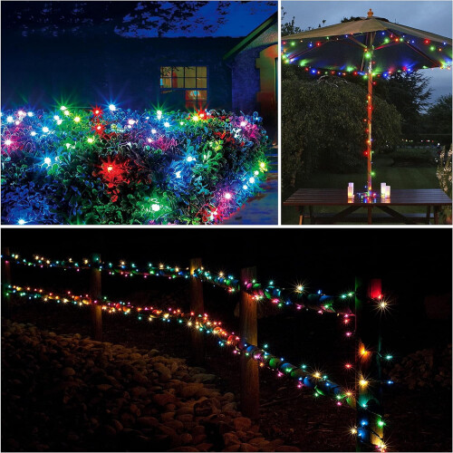 Ηλιακά φωτιστικά σε σειρά 200 LED 72ft αδιάβροχα 8 λειτουργίες 1