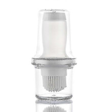 (Grey white) 2 Pcs Oil Bottle With Silicone Basting Brush Pastry Basting Brush Cooking Brush For Baking