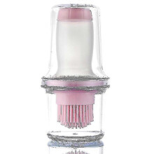 (Pink) 2 Pcs Oil Bottle With Silicone Basting Brush Pastry Basting Brush Cooking Brush For Baking