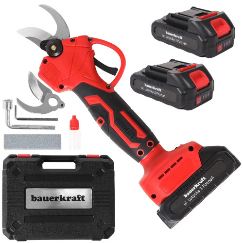 Akku-Gartenschere 21V, 30mm Schnittbreite, 2 Akkus