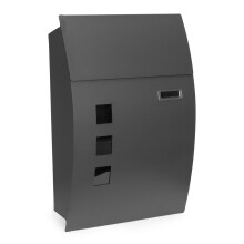 Wandbriefkasten, verzinkter Stahl, Anthrazit