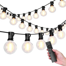 LED-Lichterkette für den Außenbereich, 15 m, 25 Glühbirnen, 9 Modi