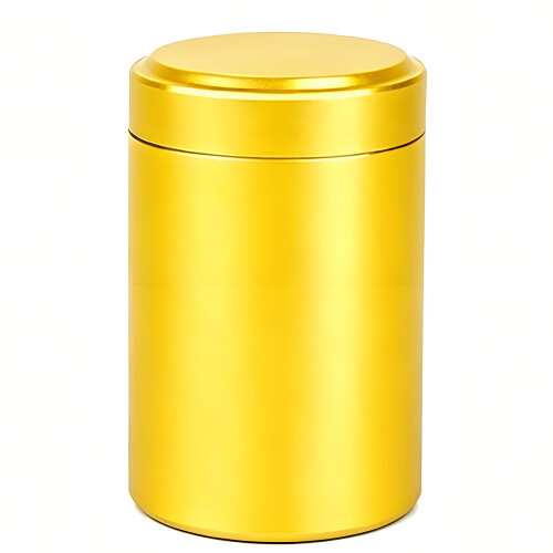 Pet Ashes Container Modern Aluminum Pet Memorial Box-Yellow