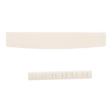 2Pcs Durable White Bone Guitar Nut and Saddle for Acoustic Guitar