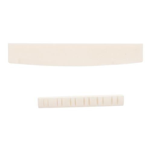 2Pcs Durable White Bone Guitar Nut and Saddle for Acoustic Guitar