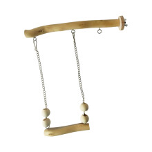 Small Parrots Exercise Swing Toy Wood And Metal Hanging-S