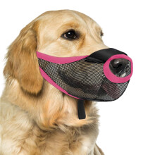 Muselière pour chien, protège-dents, muselière sécurisée,-Rose S