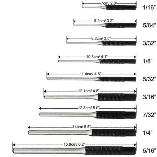 Roll Pin Punch Set 9 Pieces Roll Pin Starter Punch Set, Gunsmith Punch 2