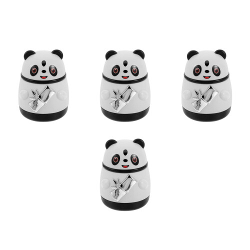 4Pièces Porte-Cure-Dents Panda Automatique En PP