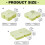 4pcs Effective Food Storage Boxes Having Tight Lids-Yellow 1000 5