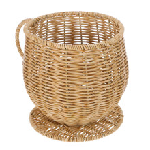Handgewebter Aufbewahrungskorb Imitation Rattan Mit Offenem Griff
