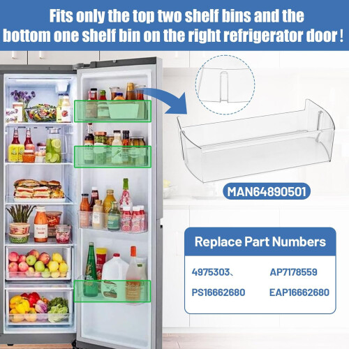Easy Installation Refrigerator Bin Replacements Quick Setup 1
