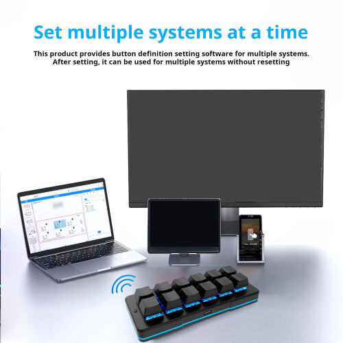 12 Key Customizable Mini Keyboards With Color Backlights-White 2