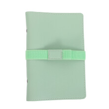 Lichtgroene A6 Notebook Omslag PU Refillbaar Met Ringmechanisme