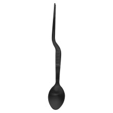 Black Stainless Steel Culinary Tasting Spoon and Barbecue Tweezer