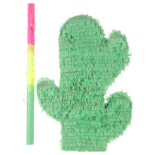 Green Cactus Party Decoration Pinata Paper with Candy Toy Holder
