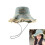 Unisex Distressed Embroidered Hat Retros Washing-Light Blue 3