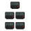 5Pcs Compact Black Travel Alarm Clock with and Night Light 1